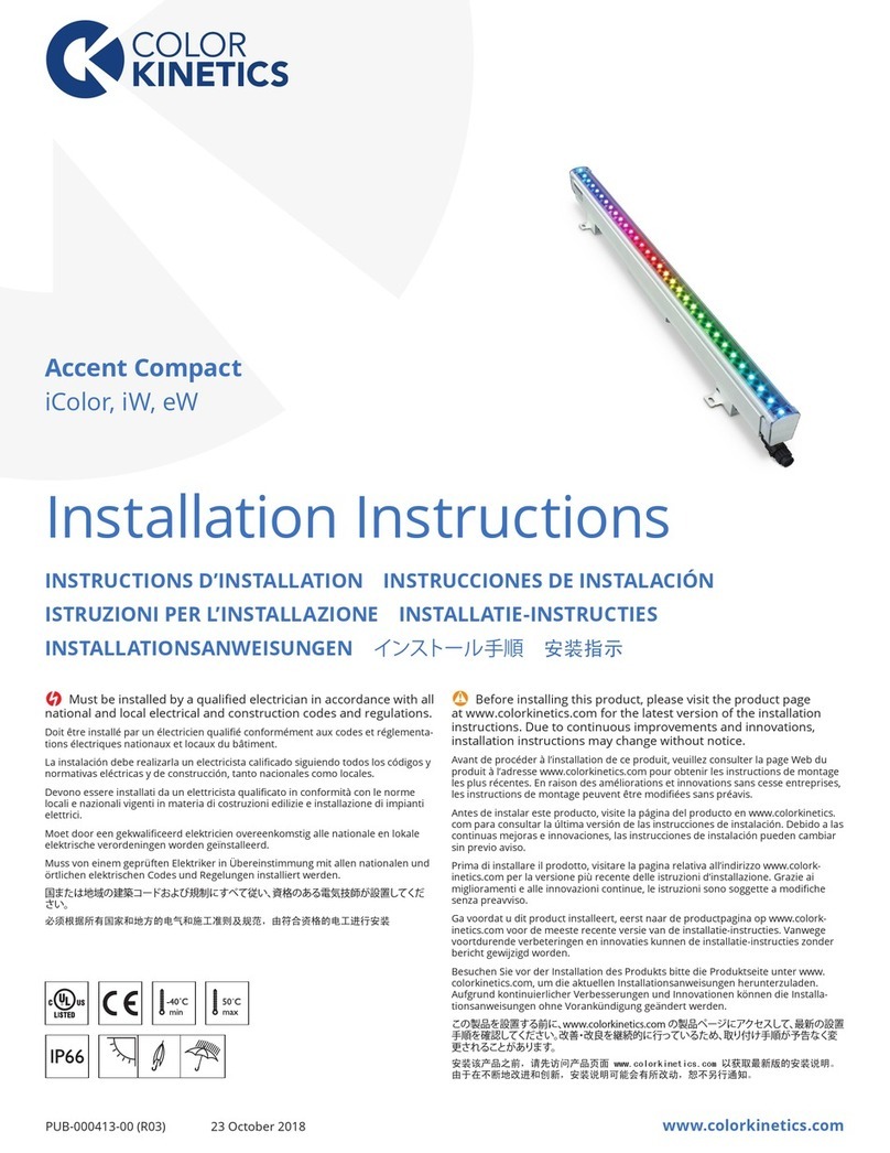 COLORKINETICS Accent Compact iColor installation instructions COLORKINETICS Accent Compact iColor installation instructions