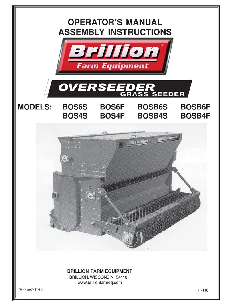 Brillion OVERSEEDER Operator's Manual, Assembly Instructions Brillion OVERSEEDER Operator's Manual, Assembly Instructions