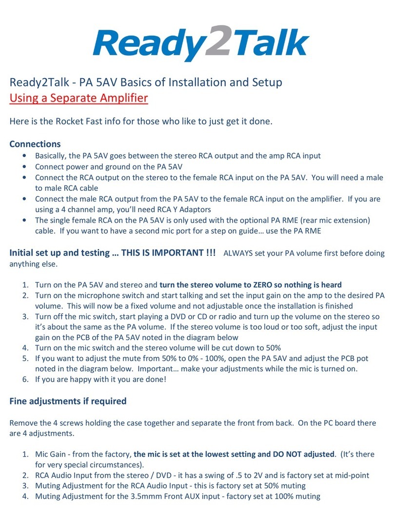 Ready2Talk PA 5AV Installation and setup