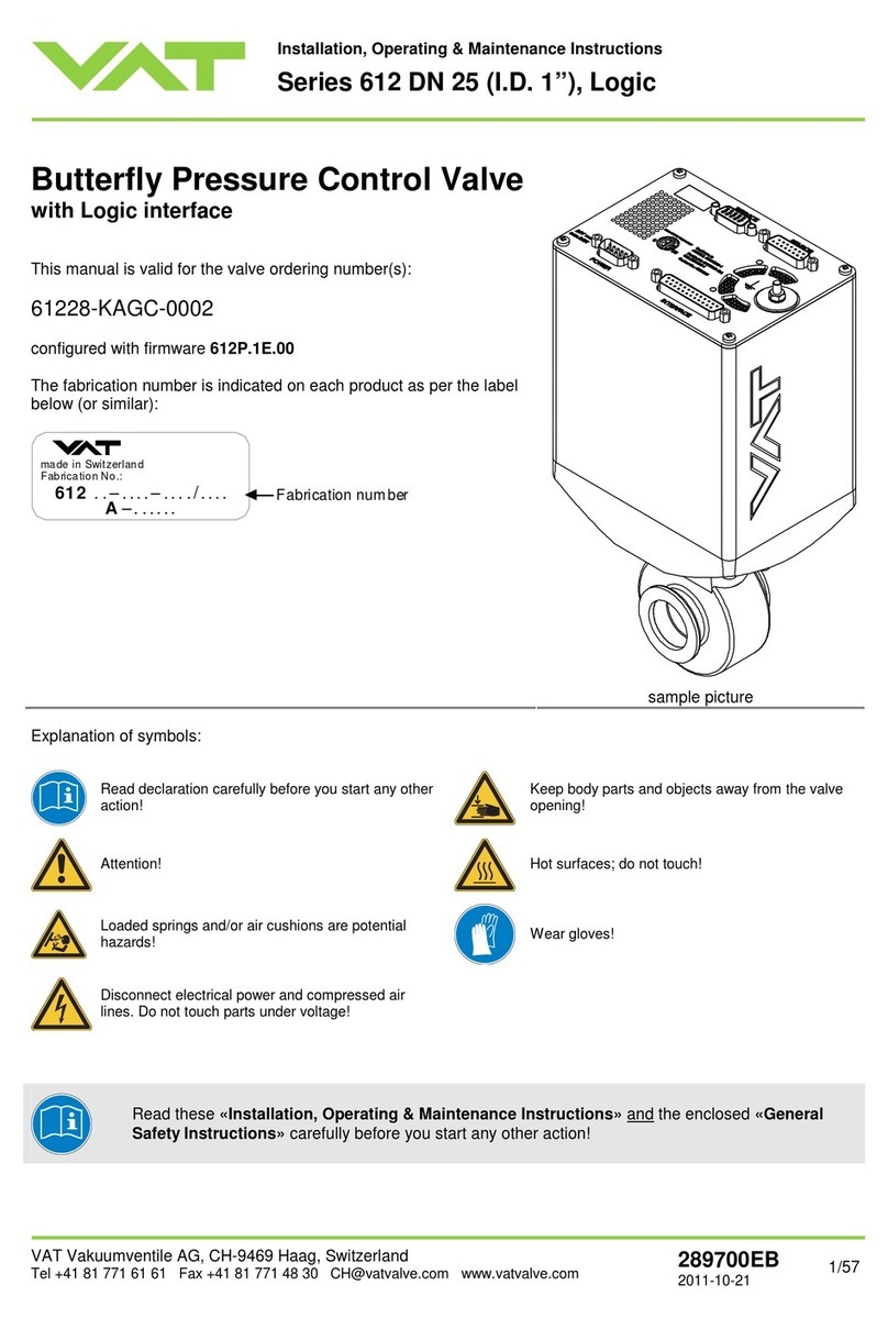 VAT 612 Series Assembly instructions