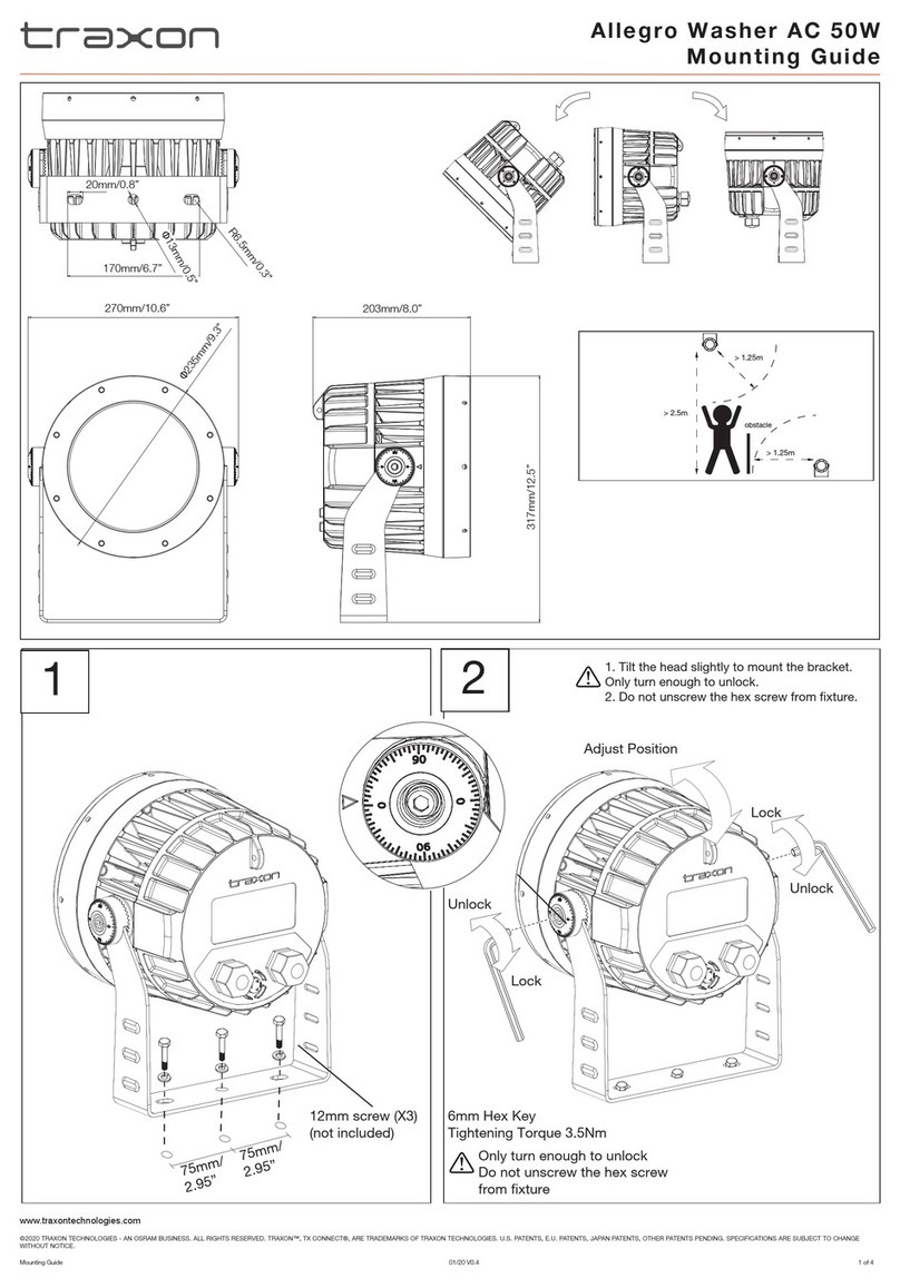 Traxon Allegro Washer AC 50W Installation instructions manual