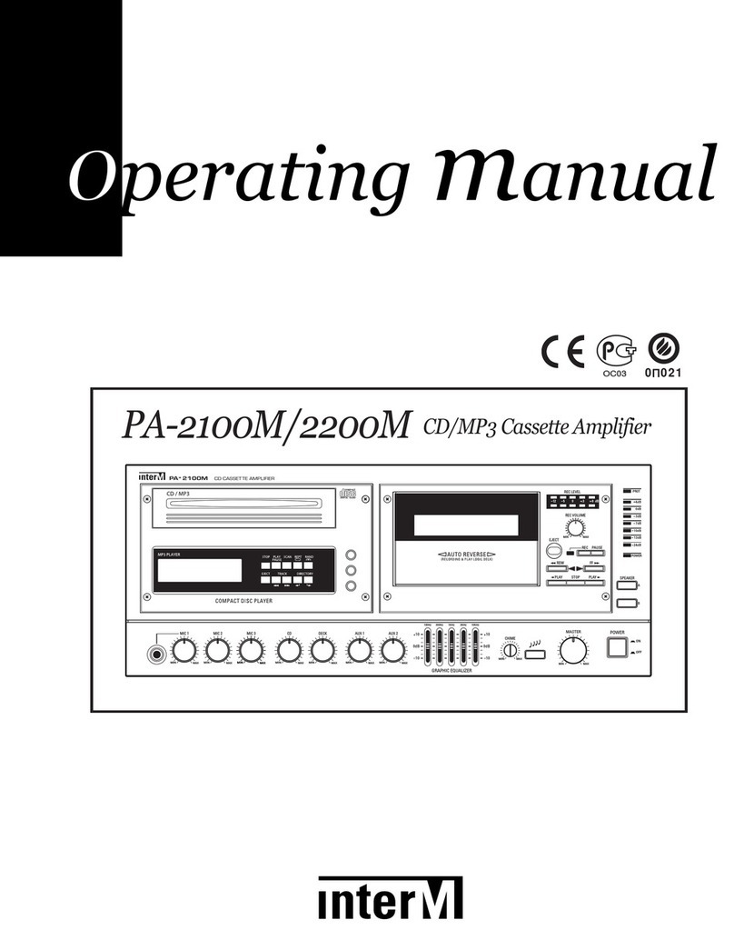 Inter-m PA-2100M operating manual Inter-m PA-2100M operating manual