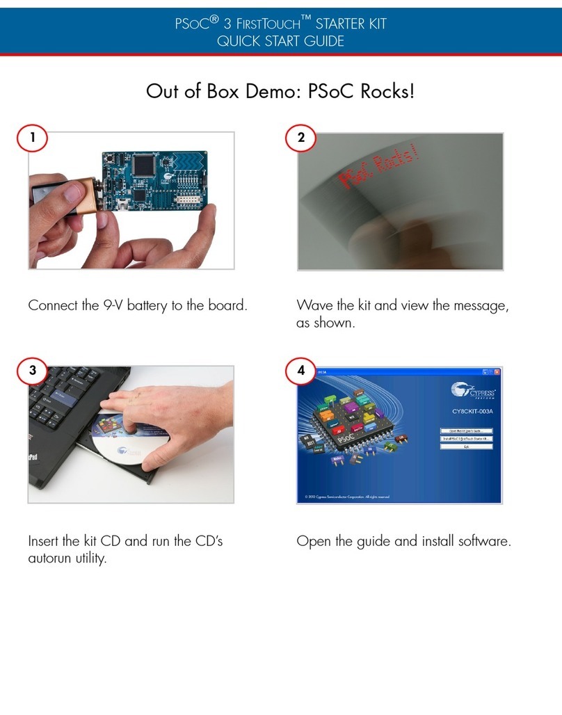 Cypress PSOC 3 FIRSTTOUCH STARTER KIT quick start guide