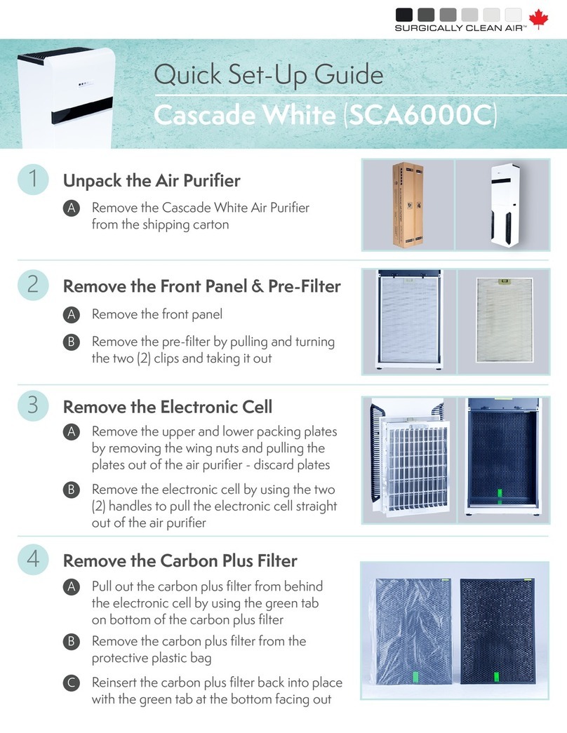 Surgically Clean Air Cascade White Quick setup guide