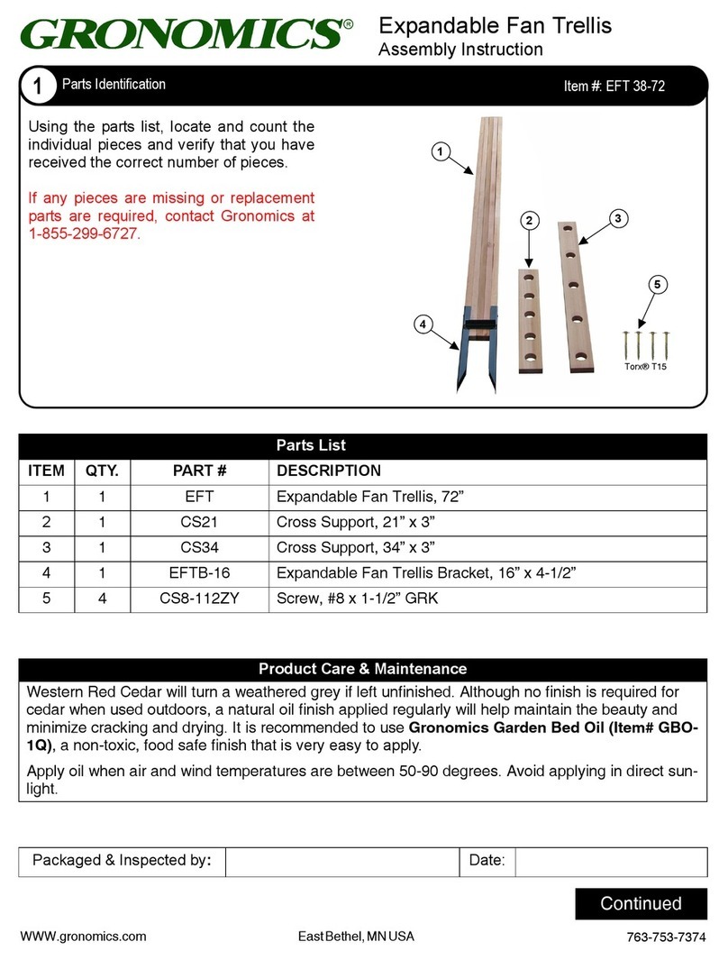 Gronomics EFT 38-72 Assembly instruction Gronomics EFT 38-72 Assembly instruction