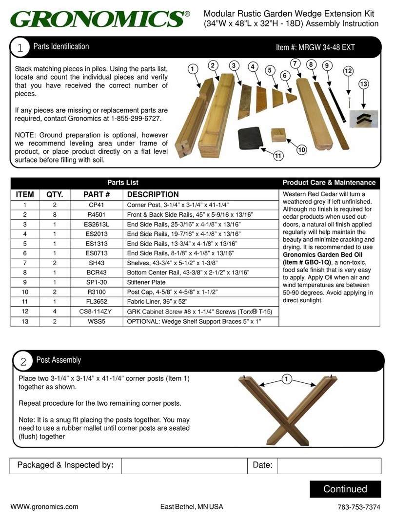 Gronomics MRGW 34-48 EXT Assembly instruction