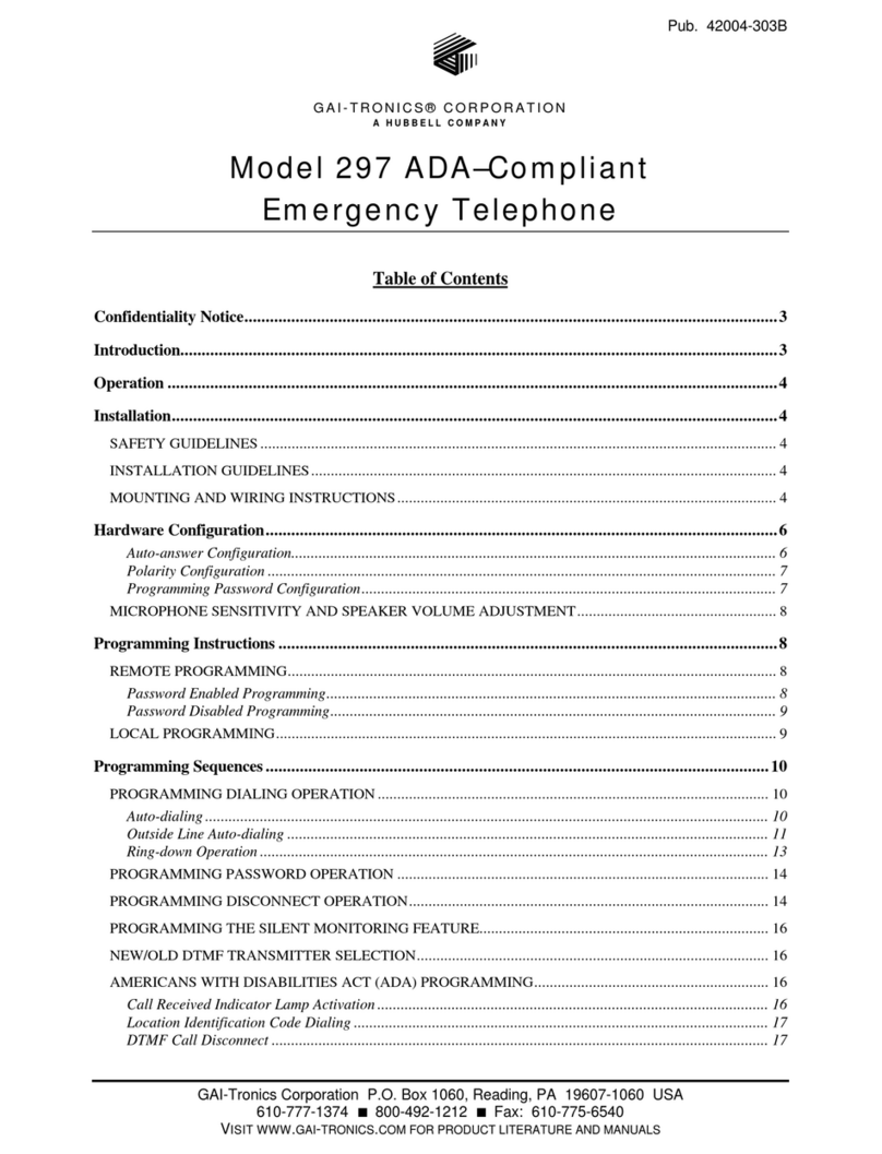 Hubbell GAI-TRONICS 297 manual
