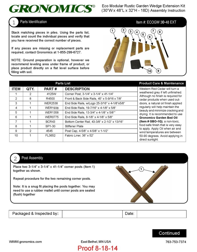 Gronomics ECOGW 30-48 EXT Assembly instruction