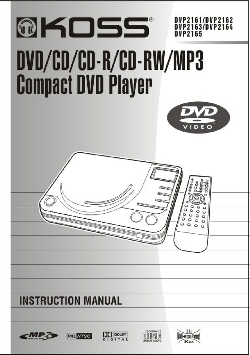 Koss DVP2161 instruction manual