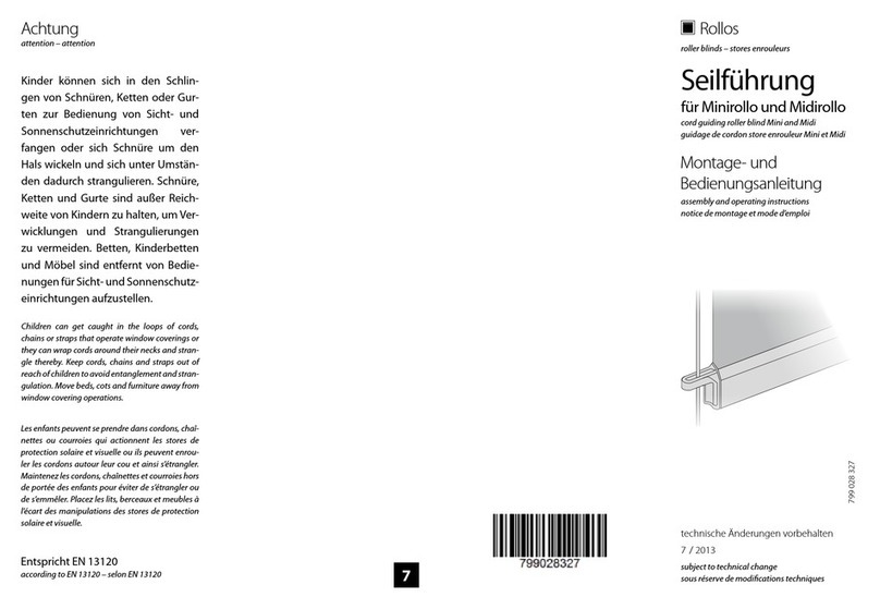 Swiss Sonnenschutz Minirollo User manual