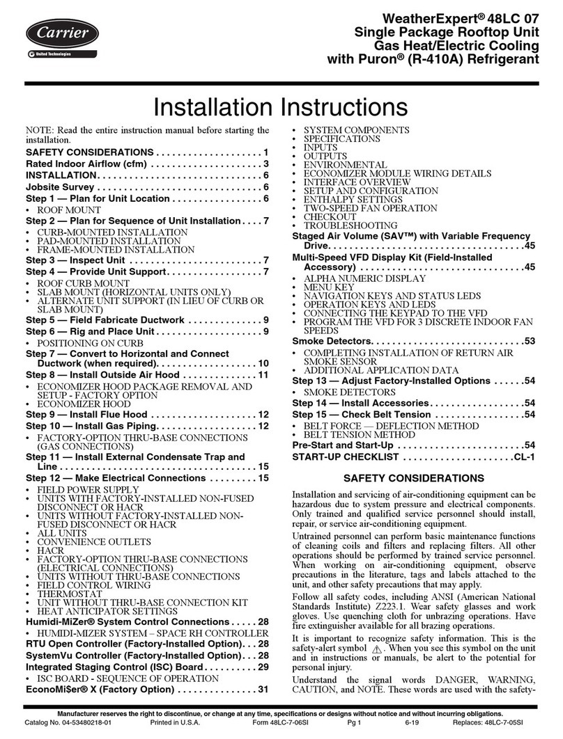 Carrier 48LC 07 User manual
