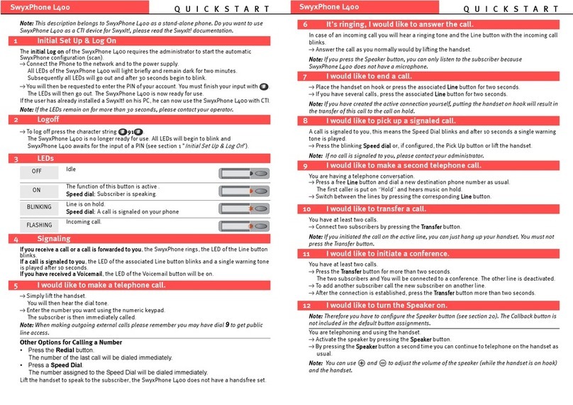 Swyx SwyxPhone L400 User manual