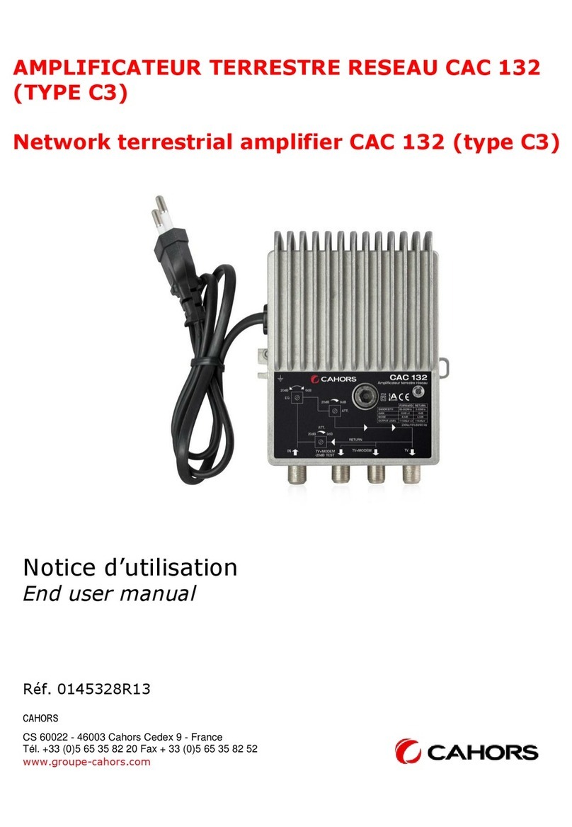 cahors CAC 132 End user manual