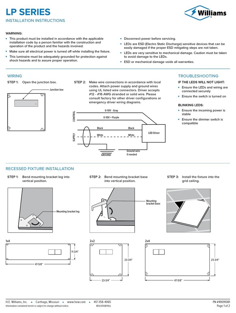 Williams LP Series installation instructions