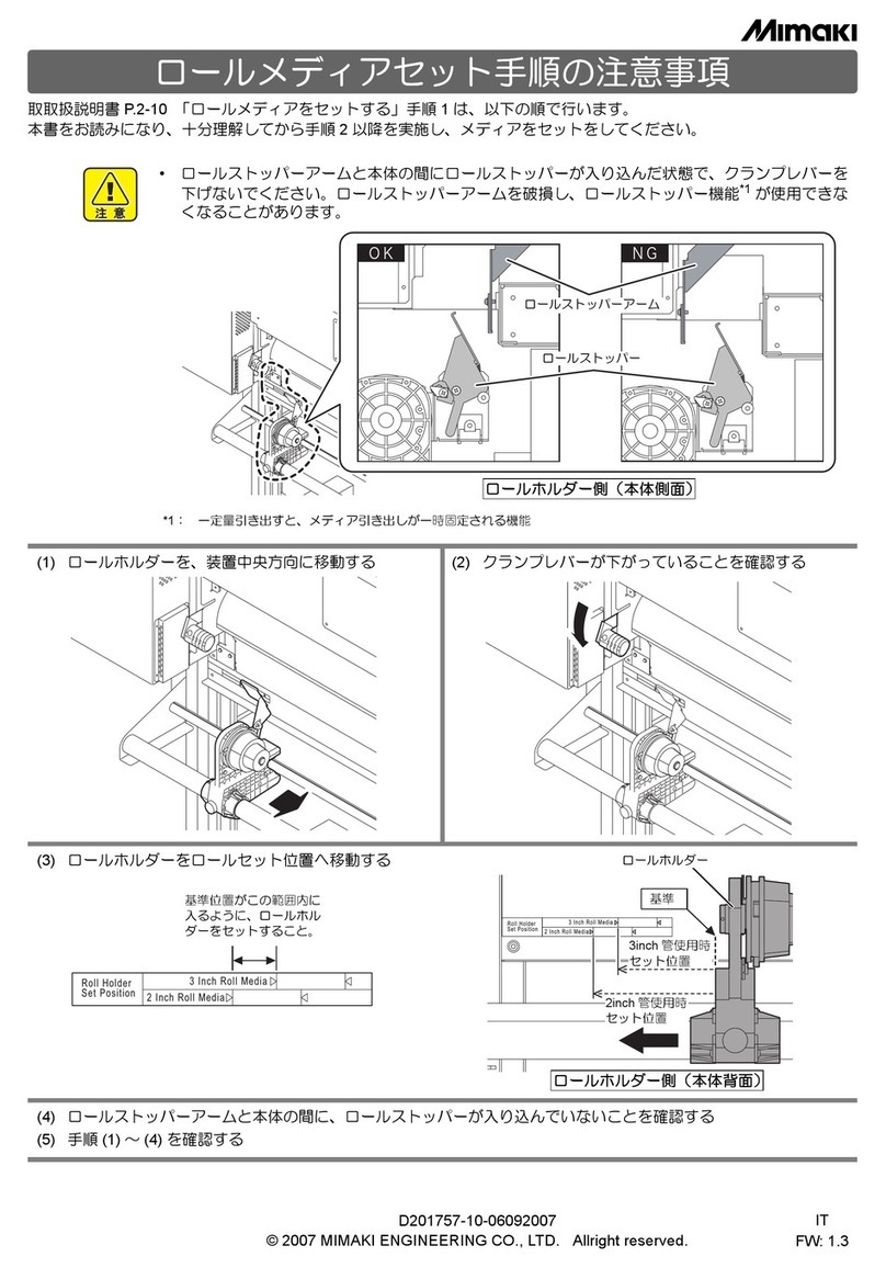 MIMAKI JV33 Series Operating instructions