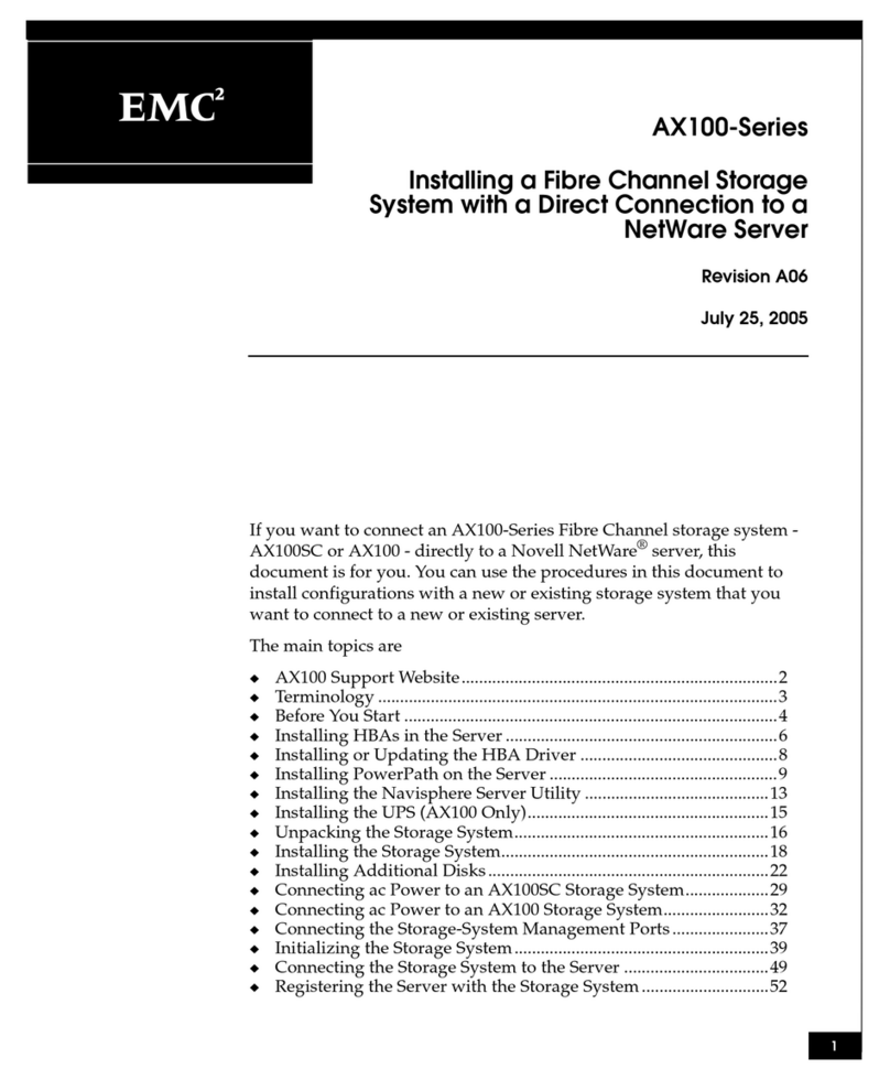 EMC2 AX100 Series User manual