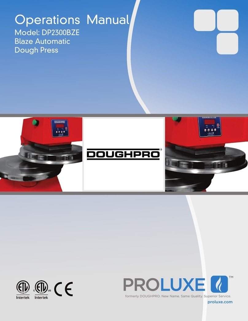 Proluxe Doughpro DP2300BZE Operation manual