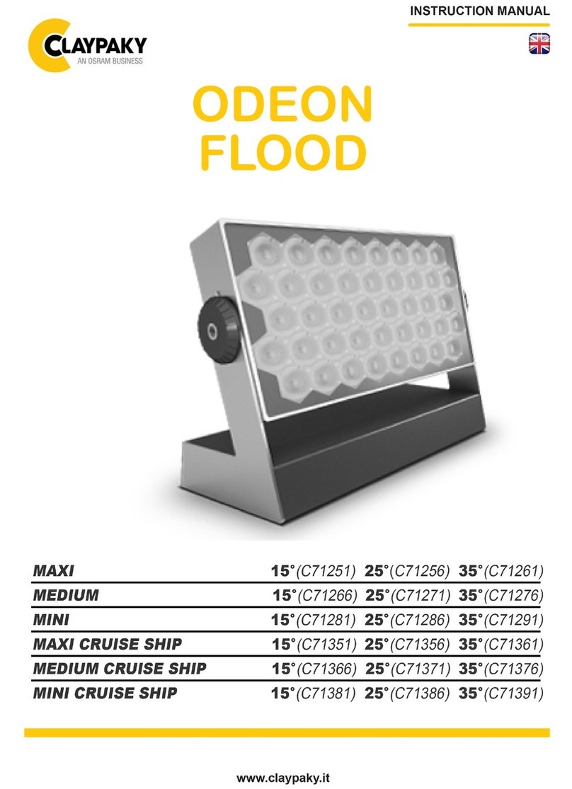 Claypaky Odeon Flood Series instruction manual