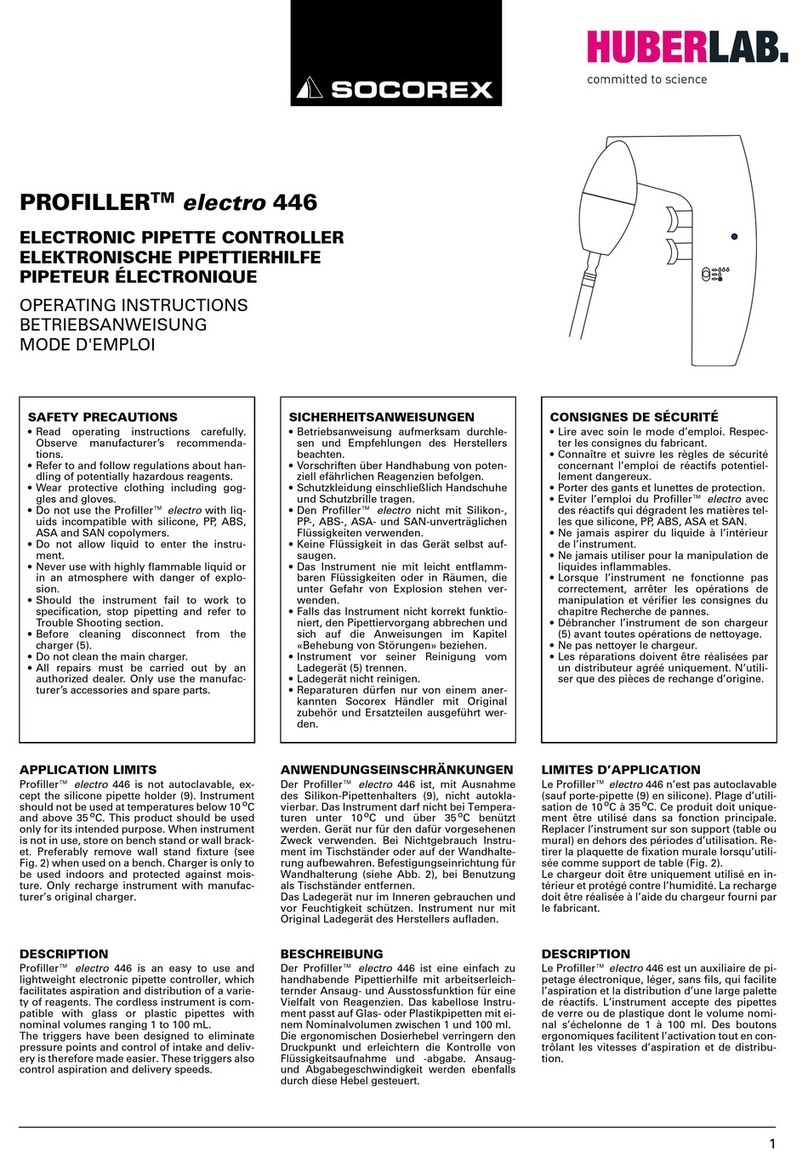HuberLab Socorex Profiller electro 446 operating instructions