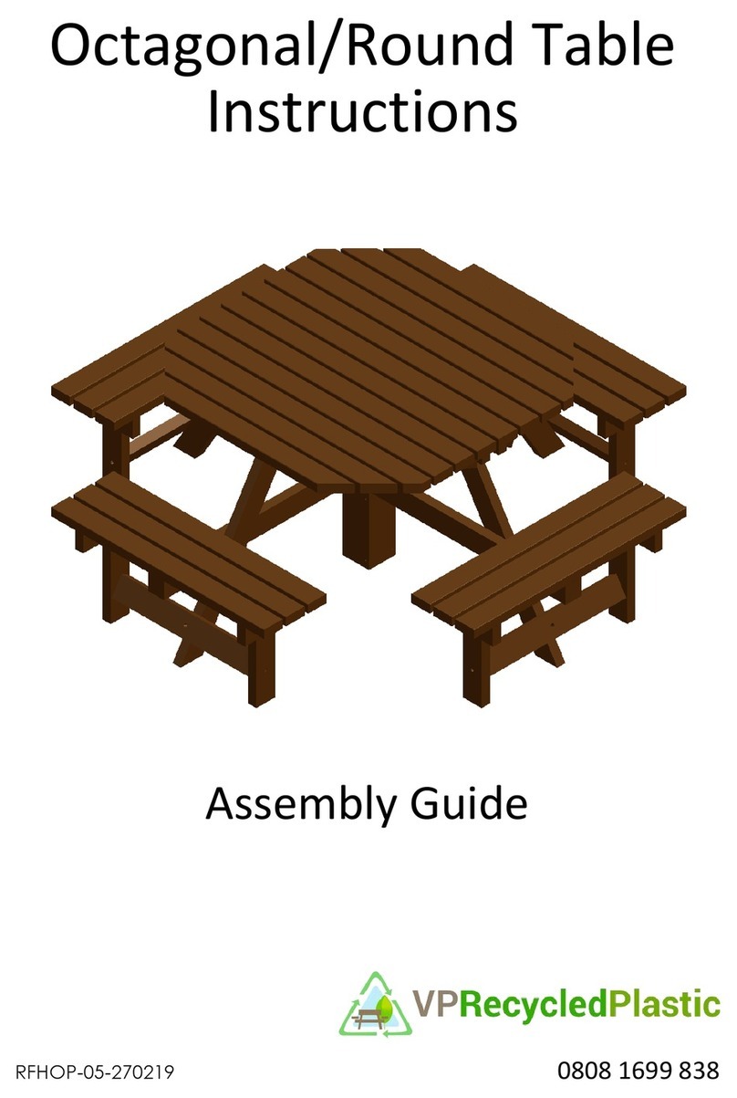 VP Recycled Plastic Round Table User manual