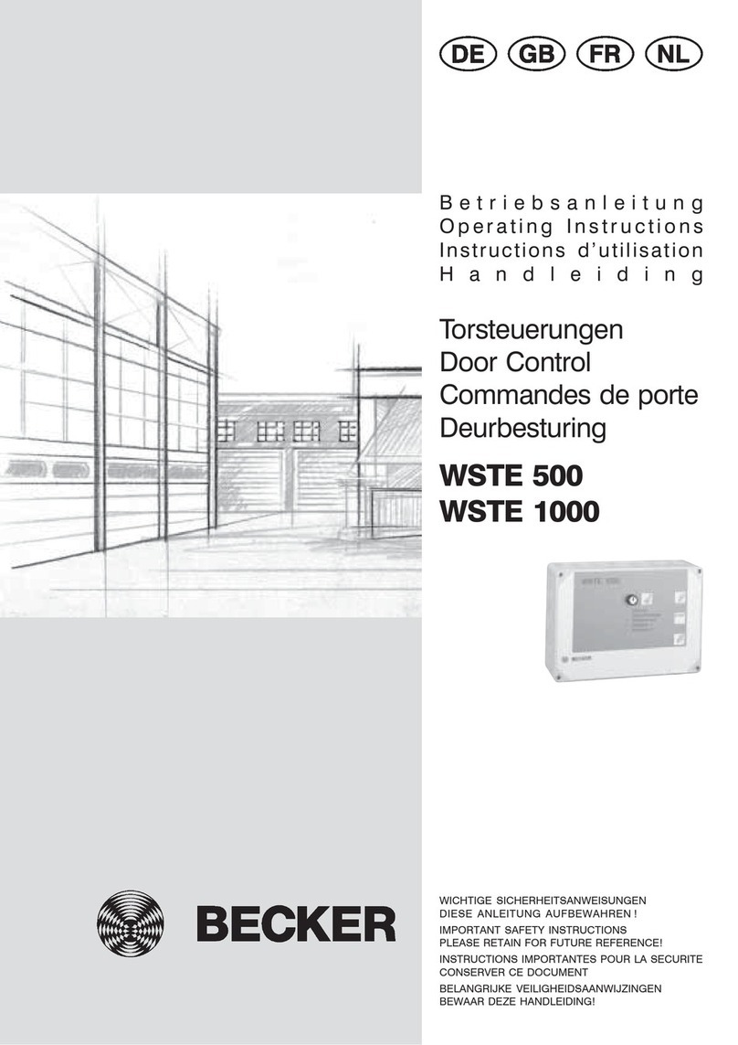 Becker WESTE 500 operating instructions