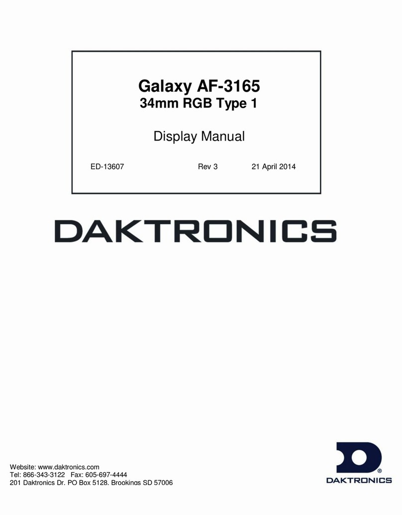 Daktronics Galaxy AF-3165 User manual