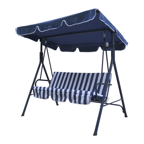 AmazonBasics Outdoor 3-Seat Striped Patio Swing with... Assembly instructions