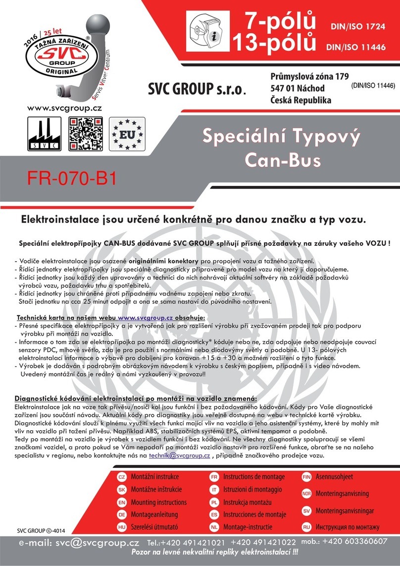 SVC GROUP FR-070-B1 Fitting instructions