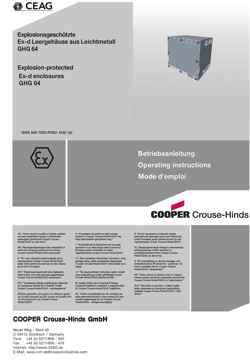 Cooper CEAG GHG 64 operating instructions Cooper CEAG GHG 64 operating instructions