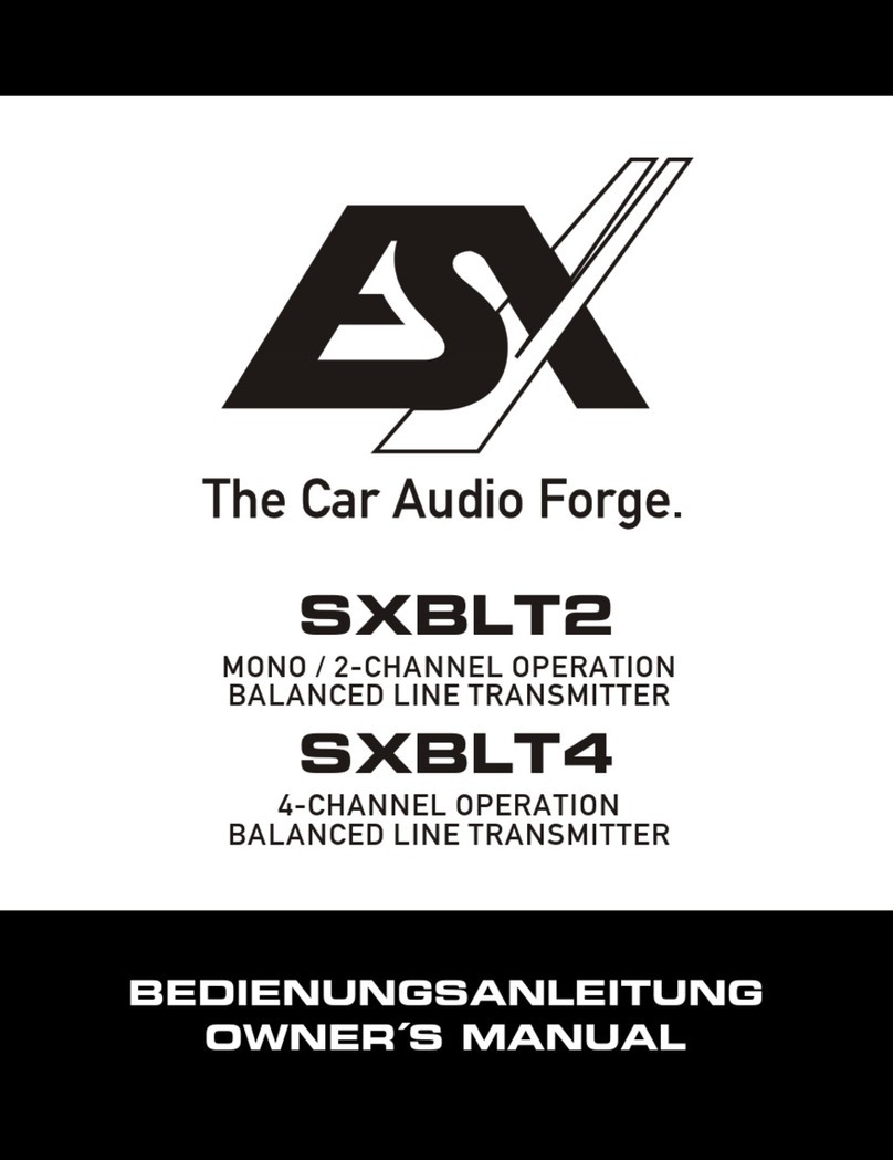 ESX SXBLT2 owner's manual