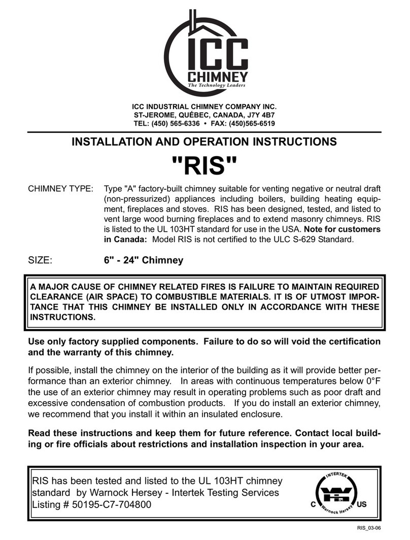 ICC Chimney RIS Installation and operation instructions ICC Chimney RIS Installation and operation instructions