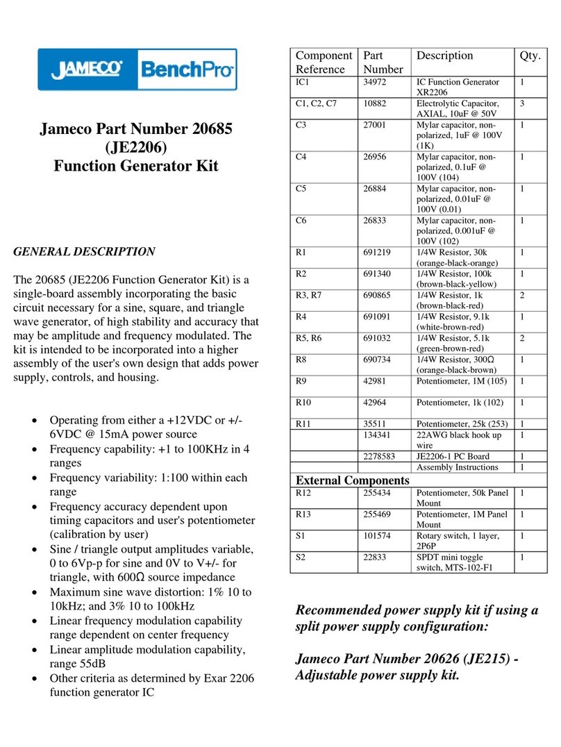 Jameco BenchPro JE2206 manual