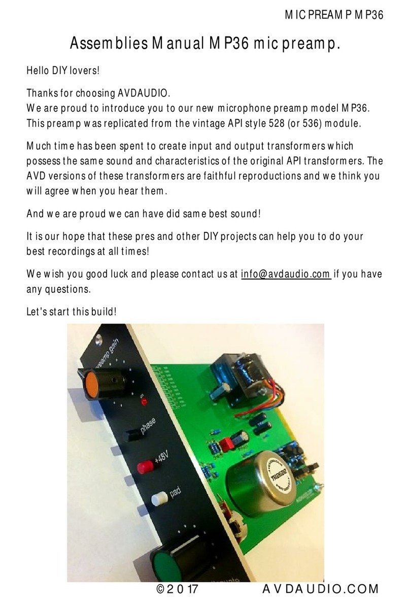 AVD Audio MP36 Assemblies Manual