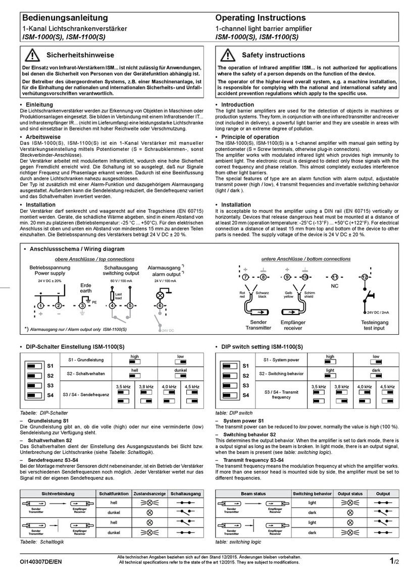 Pantron ISM-1000 operating instructions