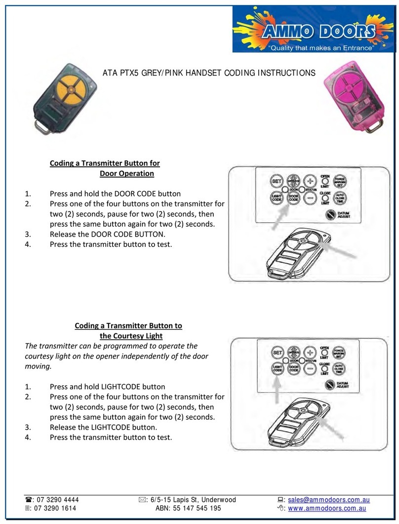 Ammo doors ATA PTX5 Coding Instructions