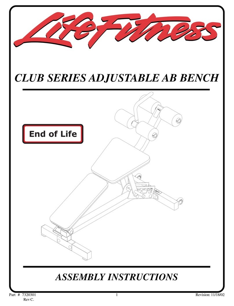 Life Fitness Club Series Assembly instructions