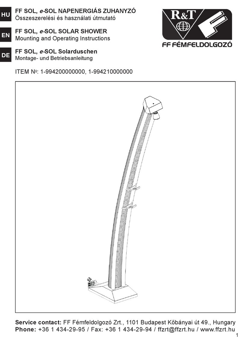 FF Femfeldolgozo FF SOL Series Mounting and operating instructions