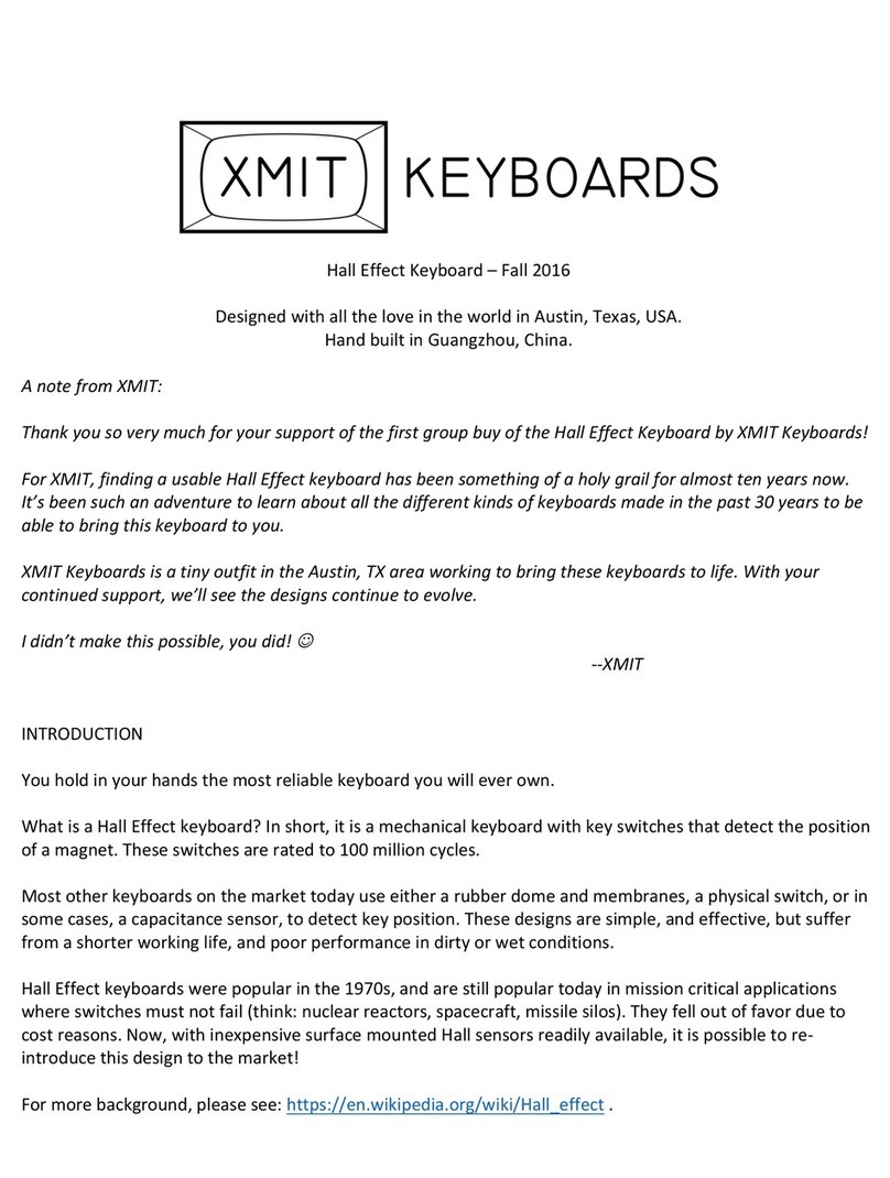 XMIT Hall Effect Keyboard quick start guide