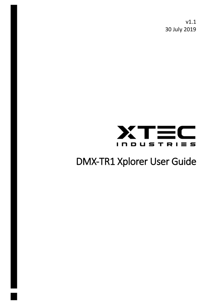Xtec Industries DMX-TR1 Xplorer user guide
