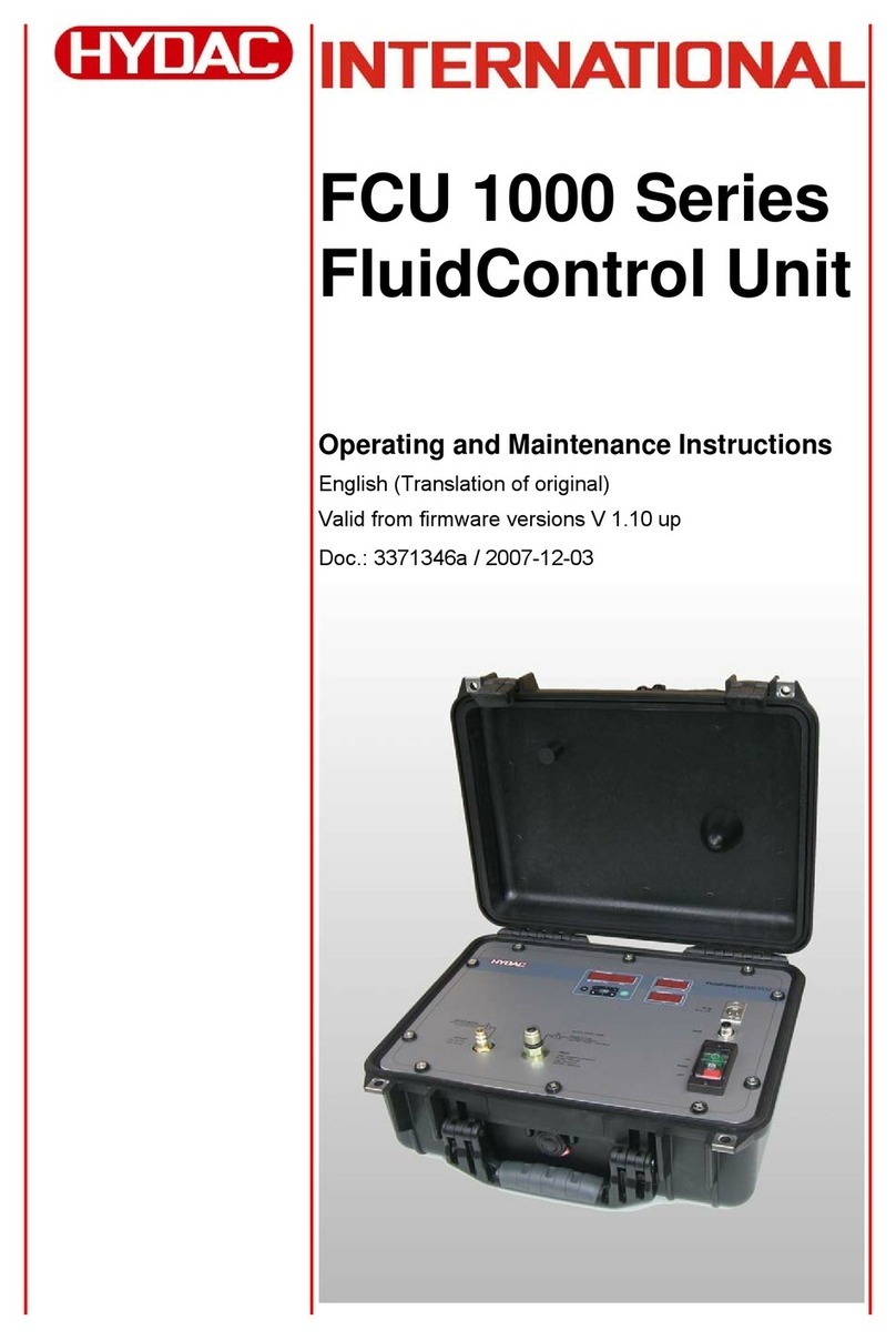 HYDAC International FCU 1000 Series Operating and maintenance instructions HYDAC International FCU 1000 Series Operating and maintenance instructions