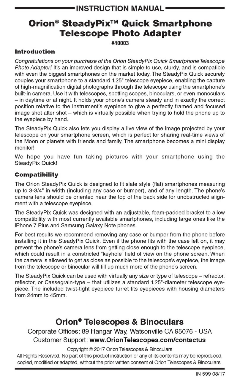 Orion SteadyPix 40003 User manual