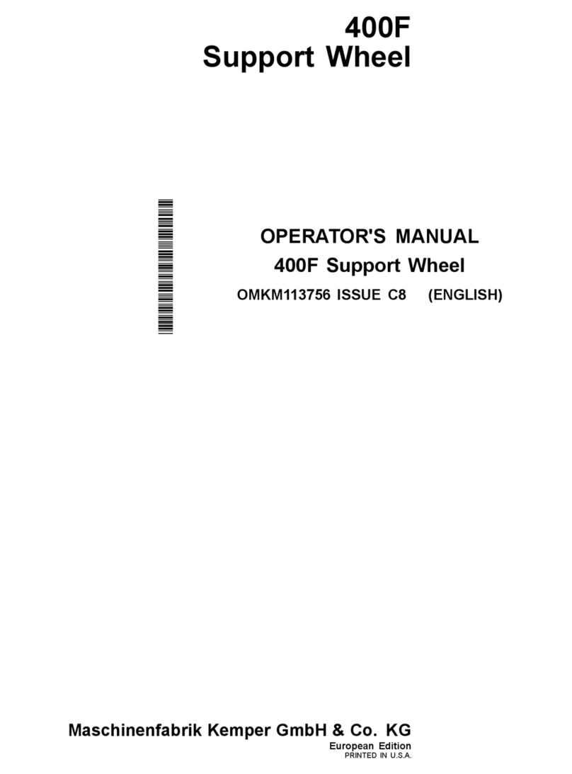 Kemper 400F Support Wheel Operator's manual