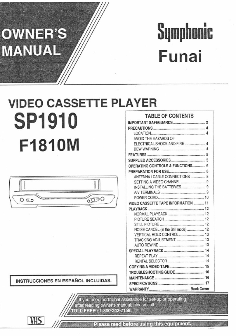 FUNAI Symphonic SP1910 User manual
