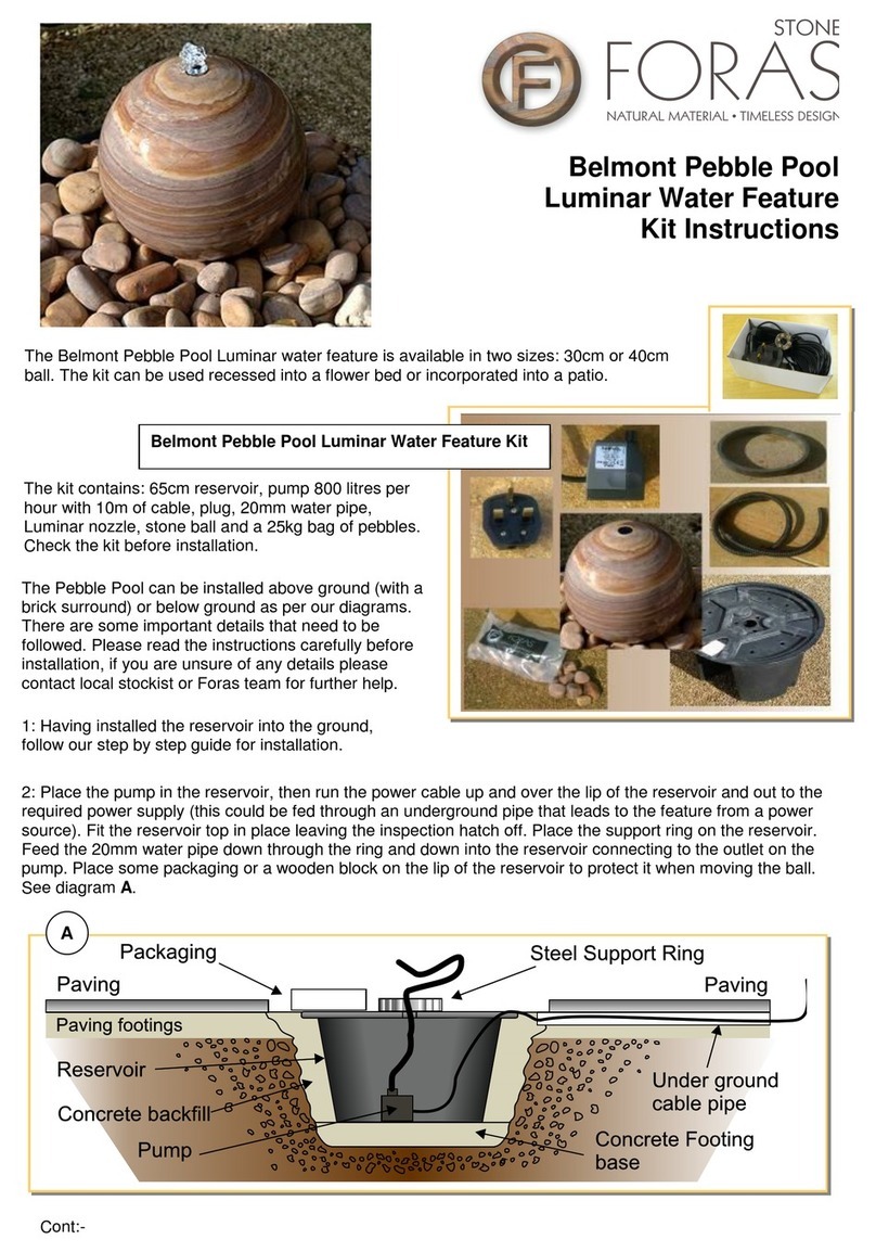 foras Belmont Pebble Pool Luminar instructions foras Belmont Pebble Pool Luminar instructions