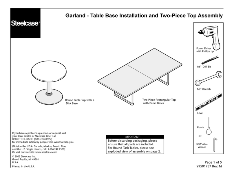 Steelcase Garland Round Table Top with aDisk Base Installation Steelcase Garland Round Table Top with aDisk Base Installation