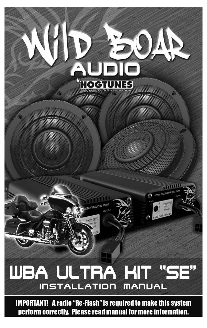 Hogtunes WILD BOAR AUDIO WBA ULTRA KIT "SE" installation manual