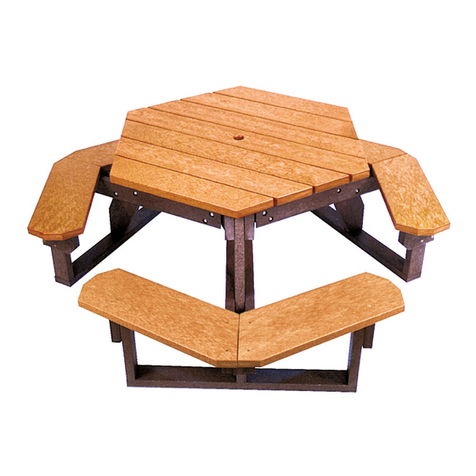 Belson Outdoors WALK-THROUGH HEXAGON PICNIC TABLE instruction sheet Belson Outdoors WALK-THROUGH HEXAGON PICNIC TABLE instruction sheet