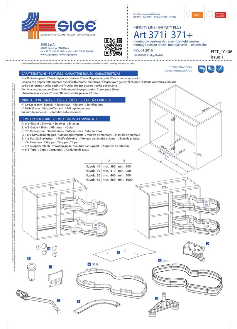 SIGE INFINITY LINE manual