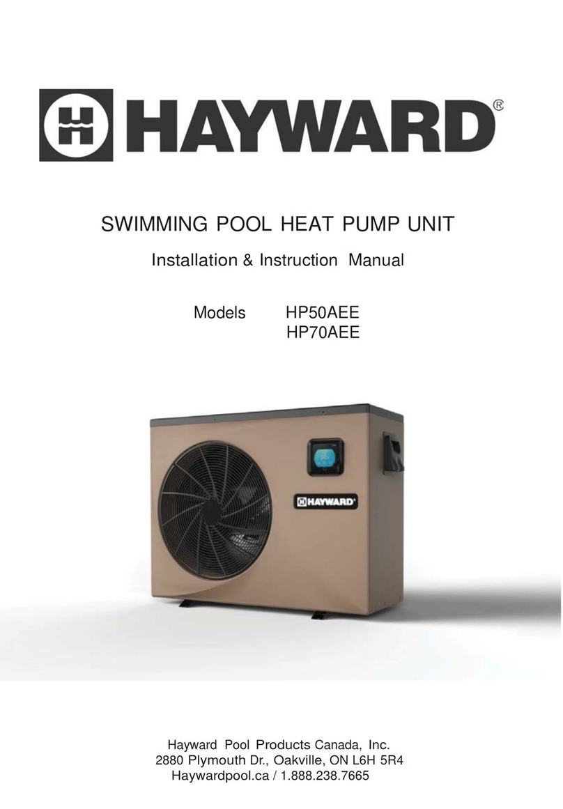 Hayward HP50AEE Installation instructions manual