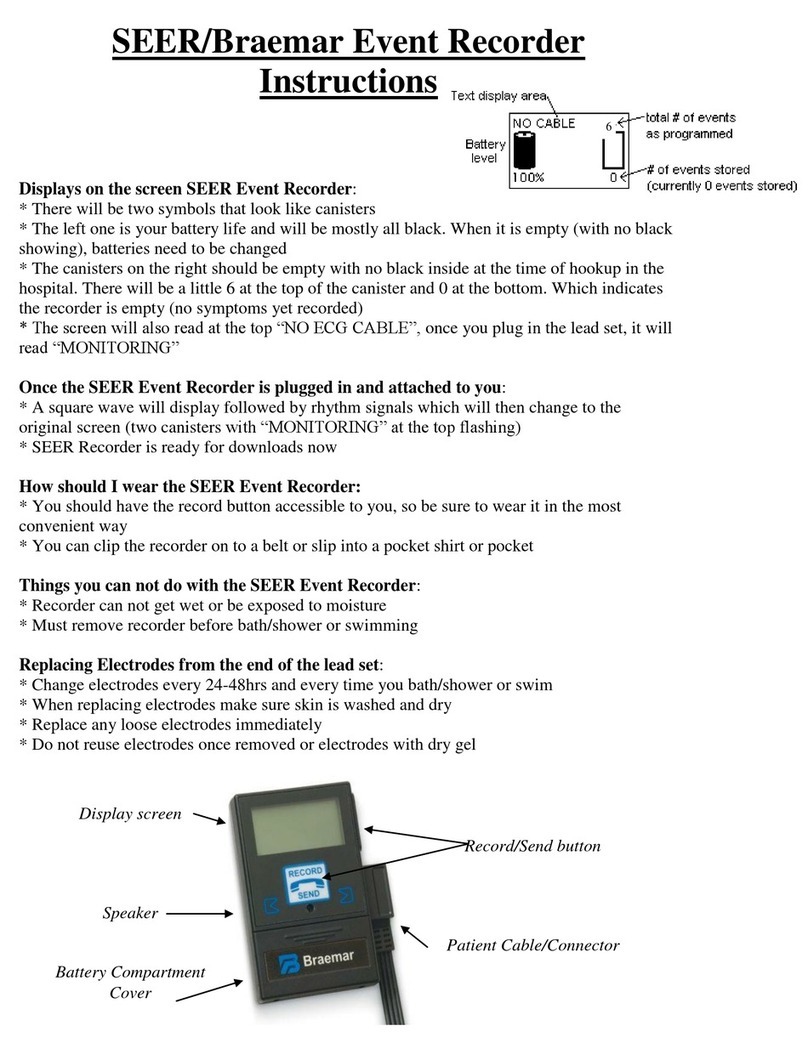 Braemar SEER Event Recorder instructions